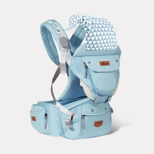 Ergonomic 6-in-1 Baby Carrier with Integrated Hip Seat - All-Season Breathable Newborn to Toddler Front & Back Wrap - Adjustable Padded Shoulder Straps & Lumbar Support Waist Stool - Multi-Position Infant Sling for 0-36 Months