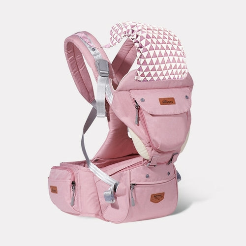 Ergonomic 6-in-1 Baby Carrier with Integrated Hip Seat - All-Season Breathable Newborn to Toddler Front & Back Wrap - Adjustable Padded Shoulder Straps & Lumbar Support Waist Stool - Multi-Position Infant Sling for 0-36 Months