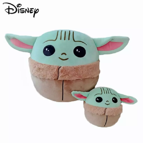 Official Disney Star Wars Grogu Plush Toy - The Child Baby Yoda Squishy Stuffed Animal, Mandalorian Alien Soft Pillow Cuddle Toy, Cute Round Kawaii Plushie for Kids & Collectors, Mando Fans Gift, Green & Tan Small/Large Sizes
