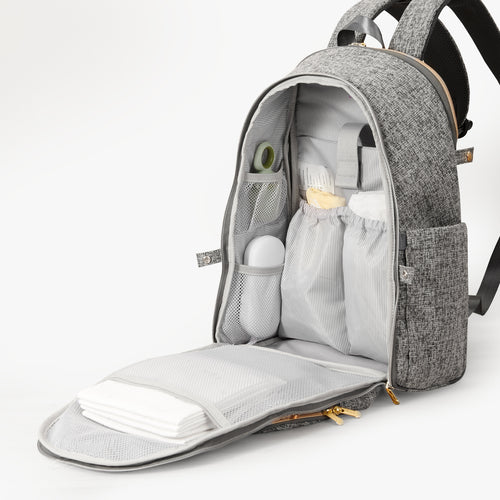 Large Capacity Diaper Bag Backpack with Stroller Straps - Waterproof Travel Maternity Bag for Mom and Dad - Multi-Function Baby Nappy Bag with Insulated Pockets, Tissue Pocket, and Laptop Compartment - Stylish Designer Nursery Bag