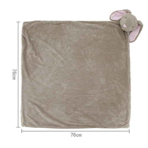 Ultra-Soft Plush Bunny Baby Security Blanket & Throw Set - Luxury Faux Fur Stuffed Animal Lovey - Cozy Nursery Swaddle for Newborns, Infants, and Toddlers - Gender Neutral Gray and Pink Rabbit Comforter - Essential Baby Shower Gift