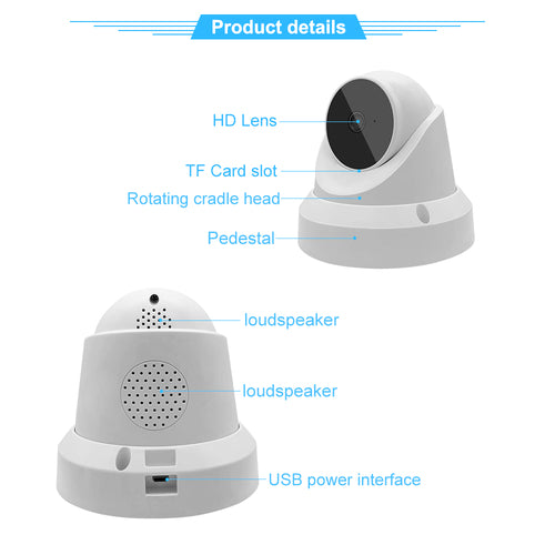 2MP Full HD 1080P Dome Security Camera - Smart Indoor/Outdoor IP Surveillance System with H.265 Compression, Two-Way Audio, Night Vision, and Motion Detection - WiFi Home Monitor for Baby, Pets, and Office - Weatherproof CCTV, White