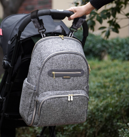 Large Capacity Diaper Bag Backpack with Stroller Straps - Waterproof Travel Maternity Bag for Mom and Dad - Multi-Function Baby Nappy Bag with Insulated Pockets, Tissue Pocket, and Laptop Compartment - Stylish Designer Nursery Bag